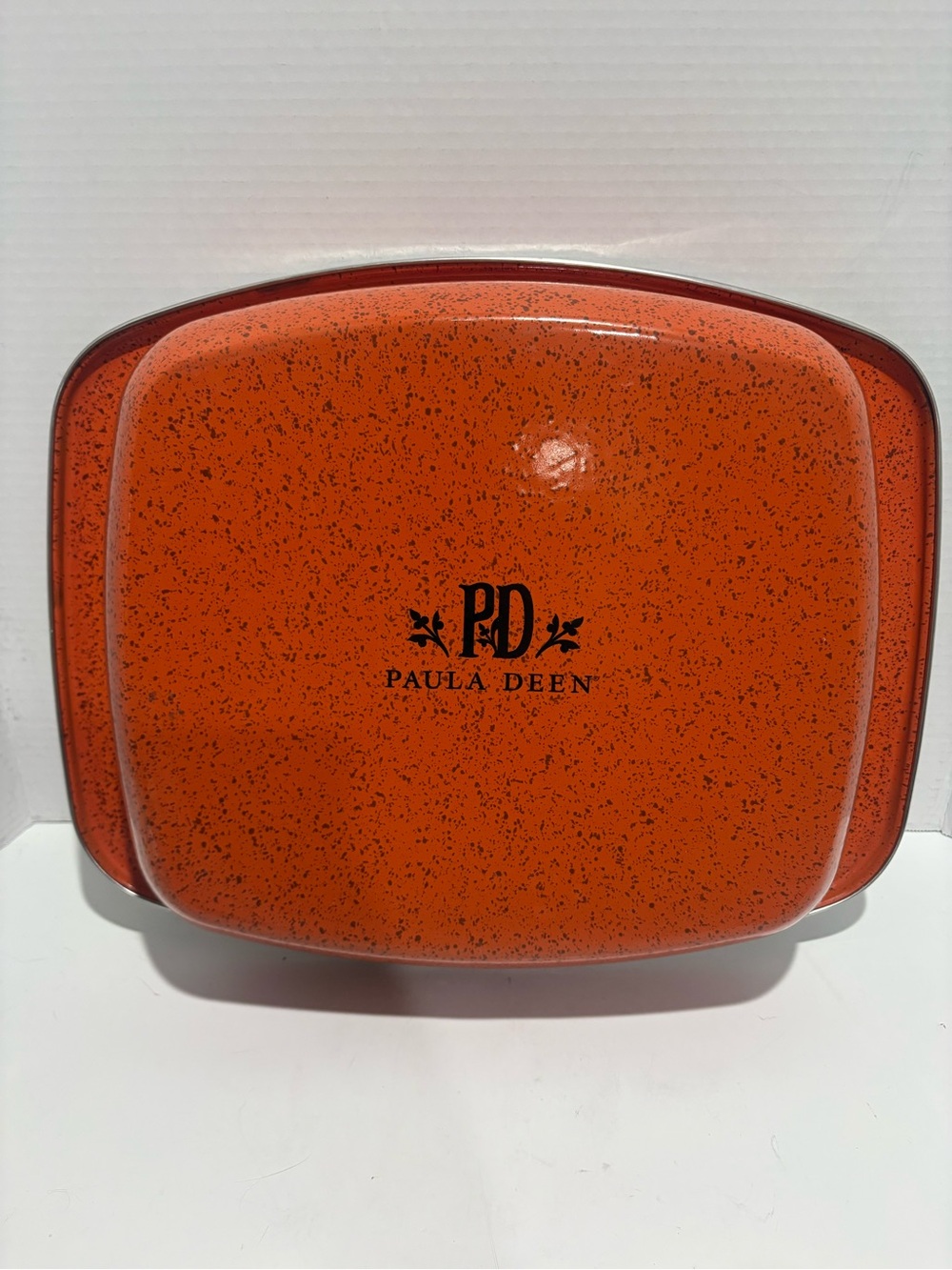 Paula Deen Speckled Orange Stoneware Baking Dish